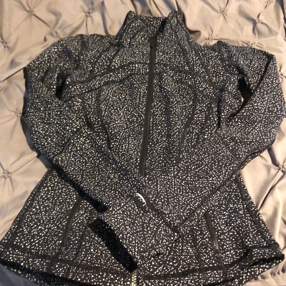 lululemon athletica Black and White Speckled Full-Zip Jacket